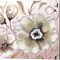 Neutral Flowers on Pink by Elizabeth Medley 14" x 14" Canvas Wall Art (Set of 2)